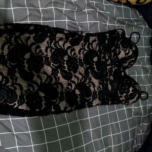 Love republic dress size small black with under skirt tan